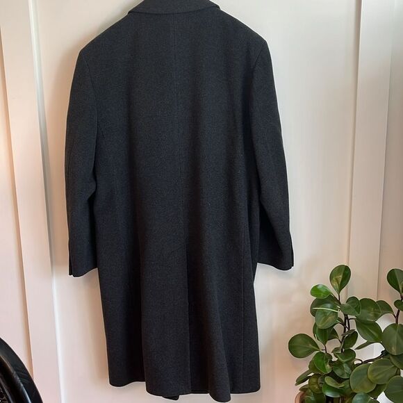 JELLER Vintage 100% cashmere coat long length pockets button up made in Hungary - Picture 5 of 6